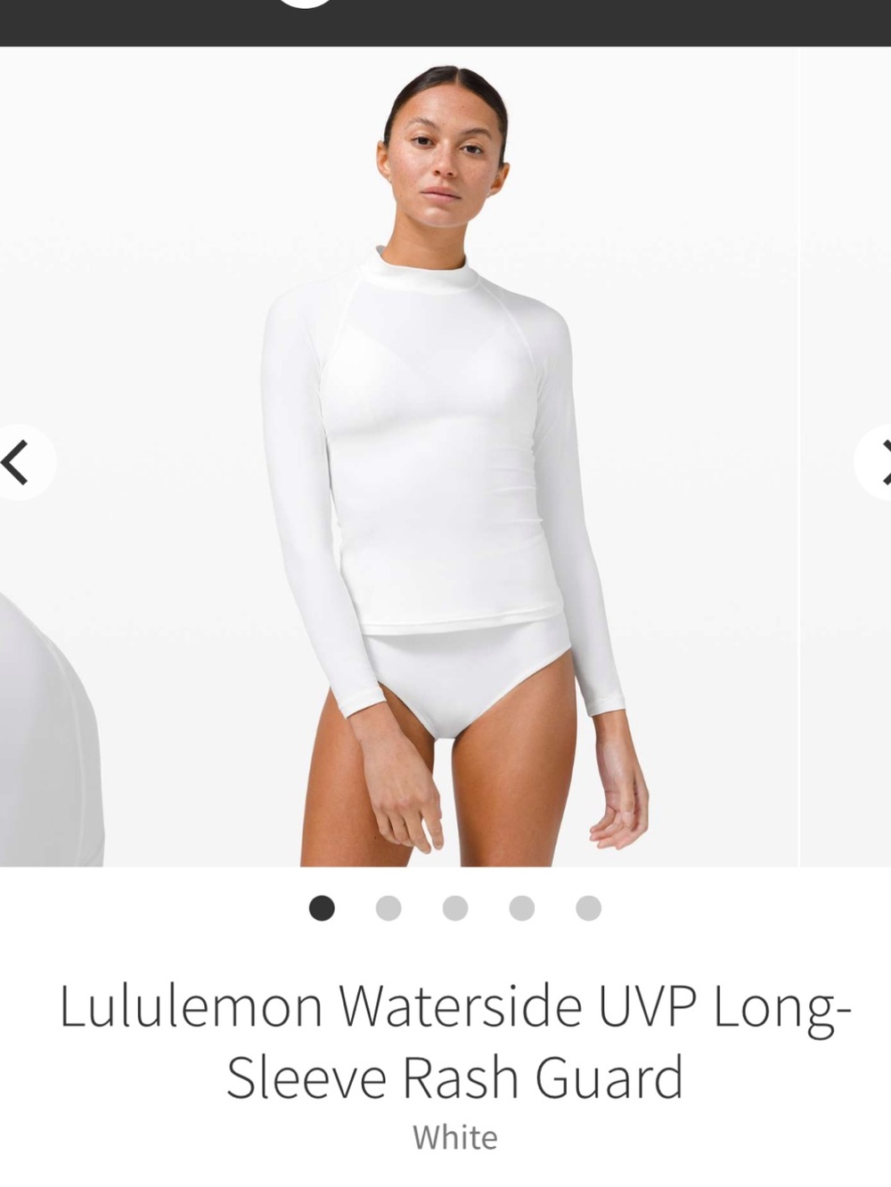 lululemon athletica White Long-Sleeve Mock Neck Top